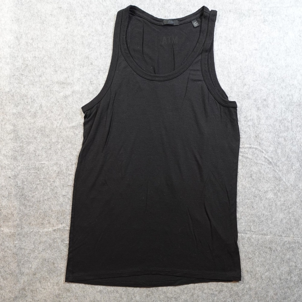 ATM Anthony Thomas Melillo Top Womens Small Black Tank Scoop Neck Sleeveless